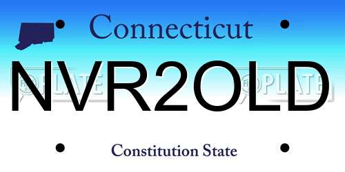 NVR2OLD Connecticut License Plate