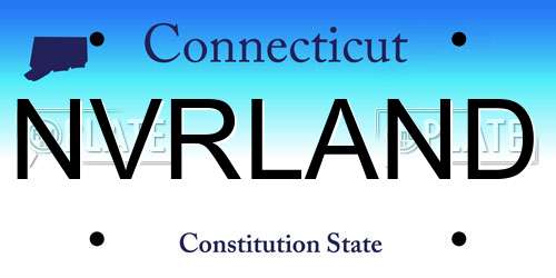 NVRLAND Connecticut License Plate