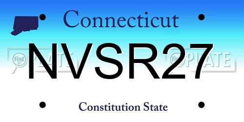 NVSR27 Connecticut License Plate
