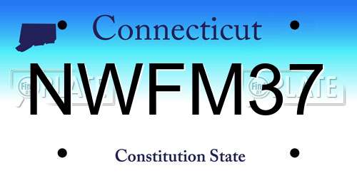 NWFM37 Connecticut License Plate