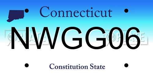 NWGG06 Connecticut License Plate
