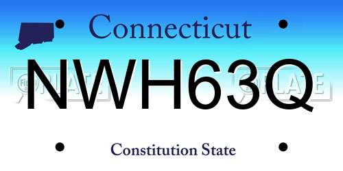 NWH63Q Connecticut License Plate