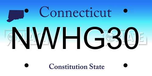 NWHG30 Connecticut License Plate