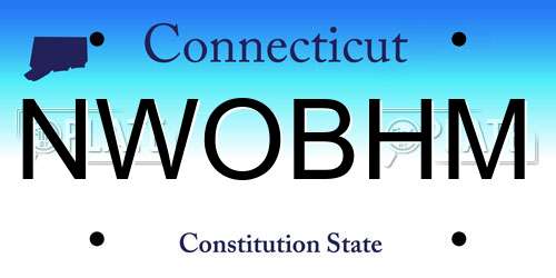 NWOBHM Connecticut License Plate