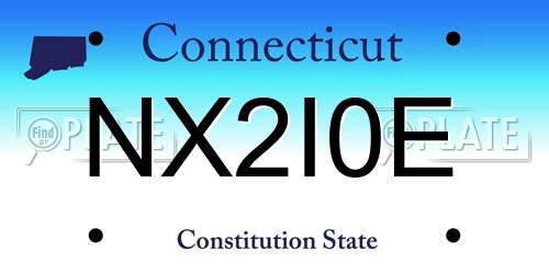 NX2I0E Connecticut License Plate