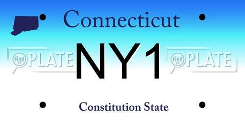 NY1 Connecticut License Plate