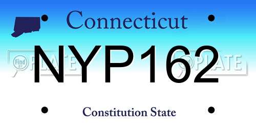 NYP162 Connecticut License Plate