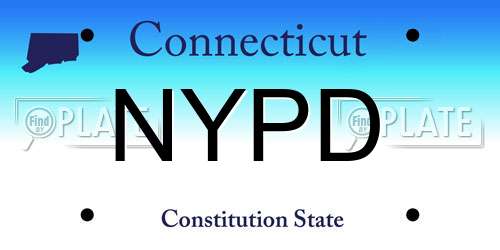 NYPD Connecticut License Plate