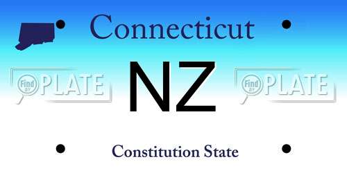 NZ Connecticut License Plate