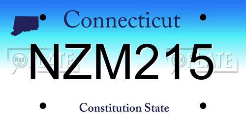 NZM215 Connecticut License Plate