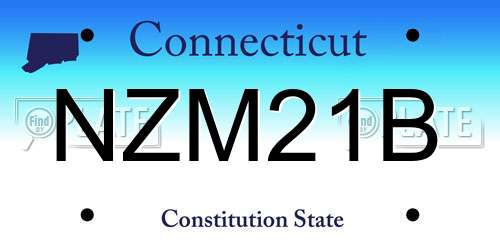 NZM21B Connecticut License Plate
