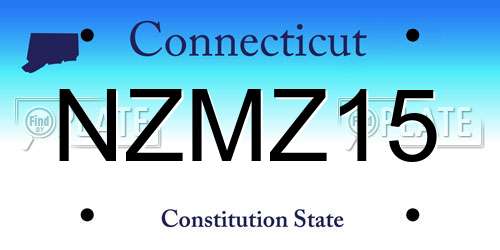 NZMZ15 Connecticut License Plate