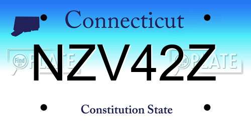 NZV42Z Connecticut License Plate