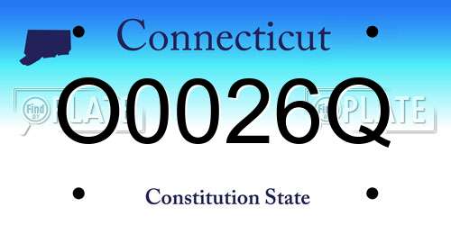 O0026Q Connecticut License Plate
