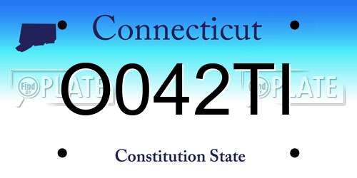 O042TI Connecticut License Plate