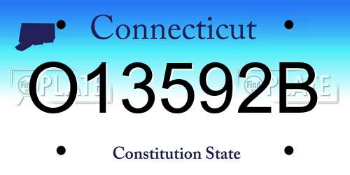 O13592B Connecticut License Plate