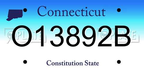 O13892B Connecticut License Plate