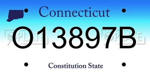 O13897B Connecticut License Plate