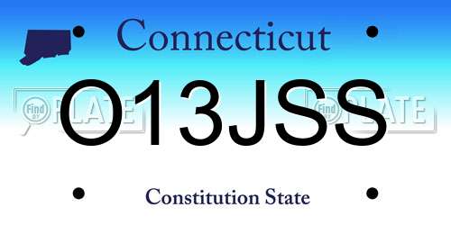 O13JSS Connecticut License Plate