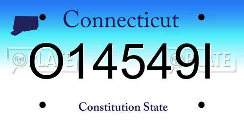 O14549I Connecticut License Plate
