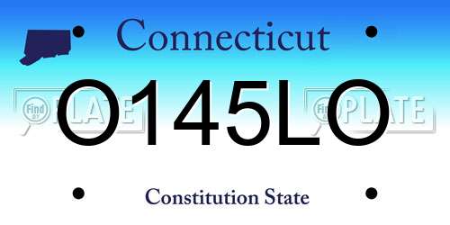 O145LO Connecticut License Plate