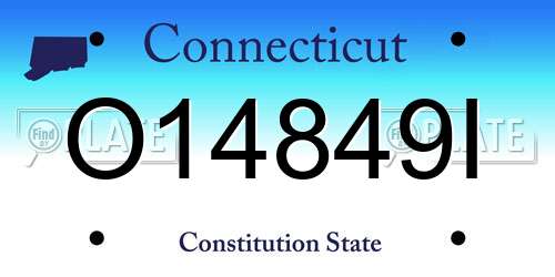 O14849I Connecticut License Plate