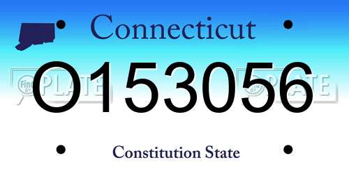 O153056 Connecticut License Plate