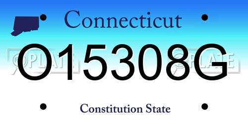 O15308G Connecticut License Plate