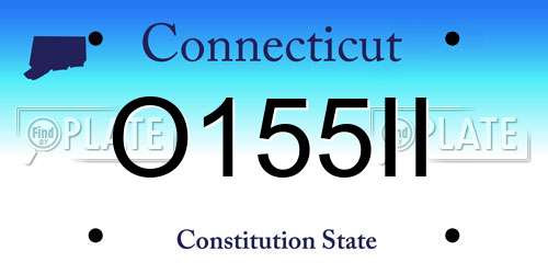 O155II Connecticut License Plate