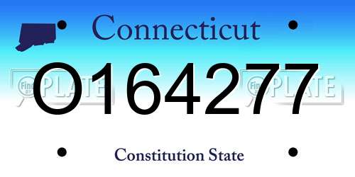 O164277 Connecticut License Plate