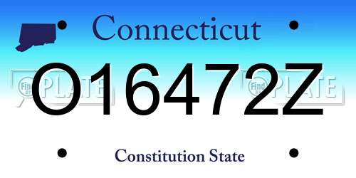 O16472Z Connecticut License Plate