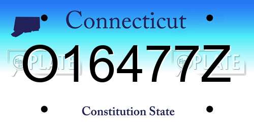 O16477Z Connecticut License Plate