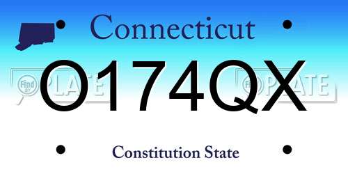 O174QX Connecticut License Plate