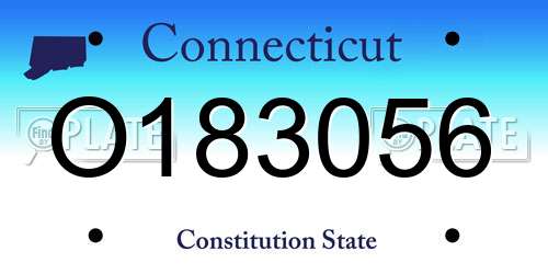 O183056 Connecticut License Plate
