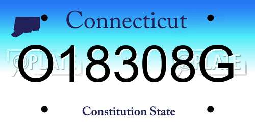 O18308G Connecticut License Plate