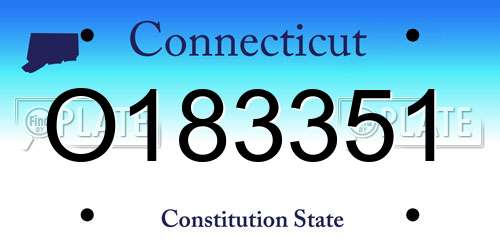 O183351 Connecticut License Plate