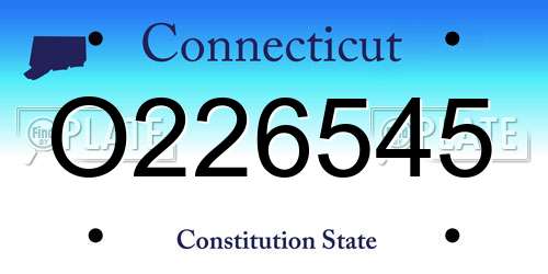 O226545 Connecticut License Plate