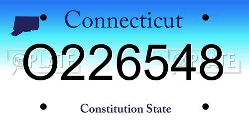 O226548 Connecticut License Plate