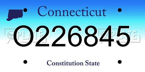 O226845 Connecticut License Plate