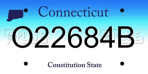 O22684B Connecticut License Plate