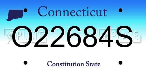 O22684S Connecticut License Plate