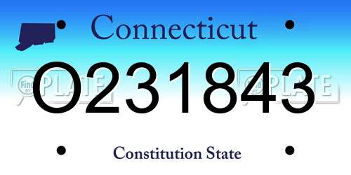 O231843 Connecticut License Plate