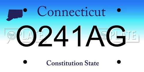 O241AG Connecticut License Plate