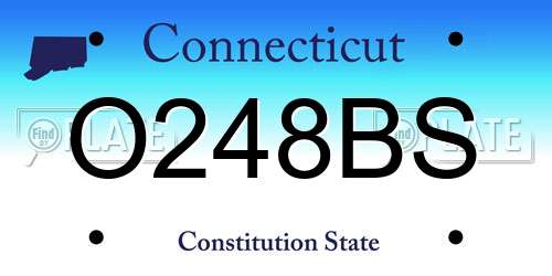 O248BS Connecticut License Plate