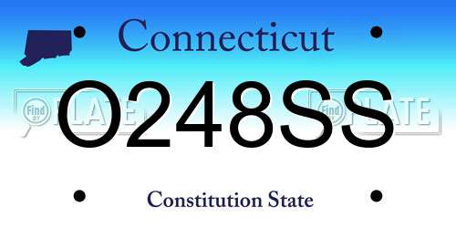 O248SS Connecticut License Plate