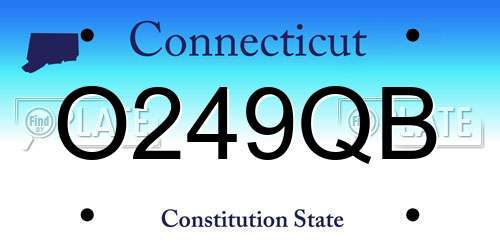 O249QB Connecticut License Plate