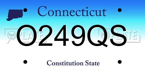 O249QS Connecticut License Plate