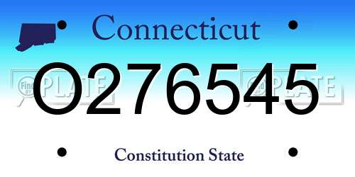 O276545 Connecticut License Plate
