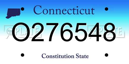 O276548 Connecticut License Plate