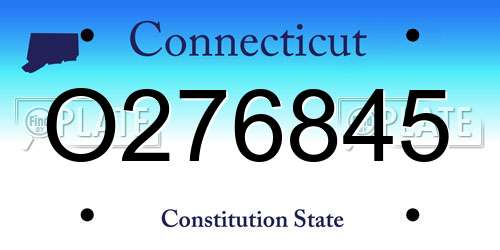O276845 Connecticut License Plate